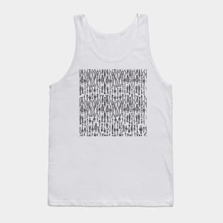 Fishy Pattern Doodle - Black and white palette Tank Top